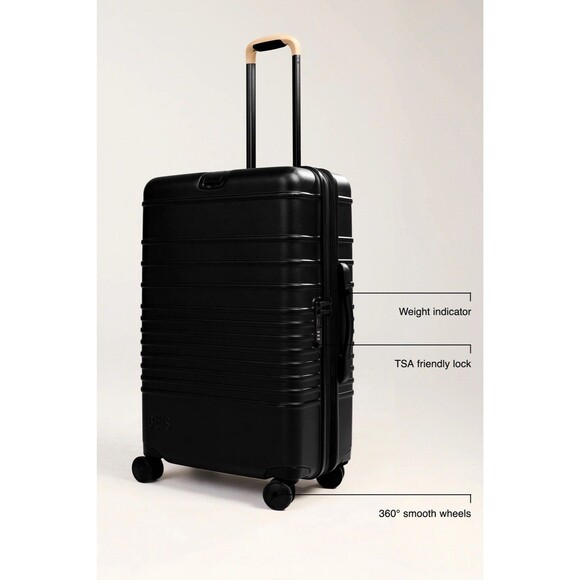BÉIS Medium Check-In Roller Black Luggage | Shay Mitchell BAE Suitcase - Picture 8 of 10
